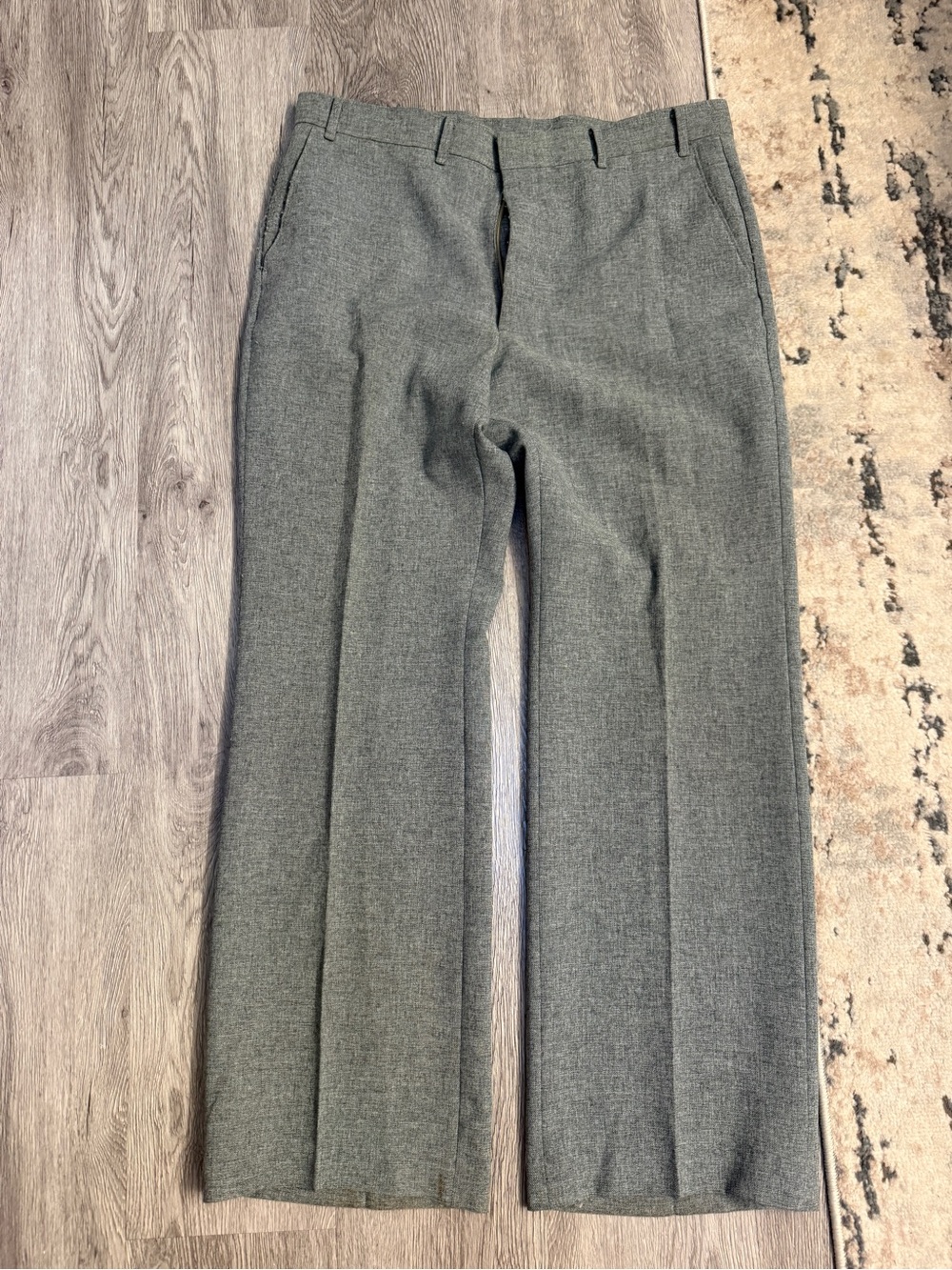 VINTAGE Levi's Action Slacks Pants Mens 36x32 Gray Sta-Prest Dress Made USA - Picture 2 of 7